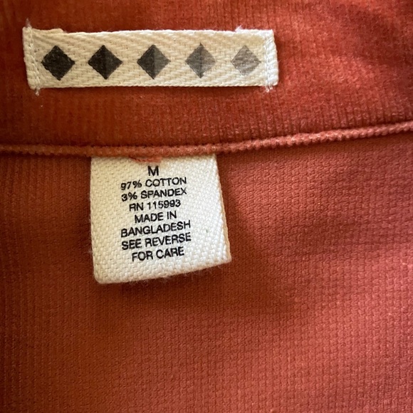Rust Orange Corduroy Shirt Jacket - Picture 3 of 5
